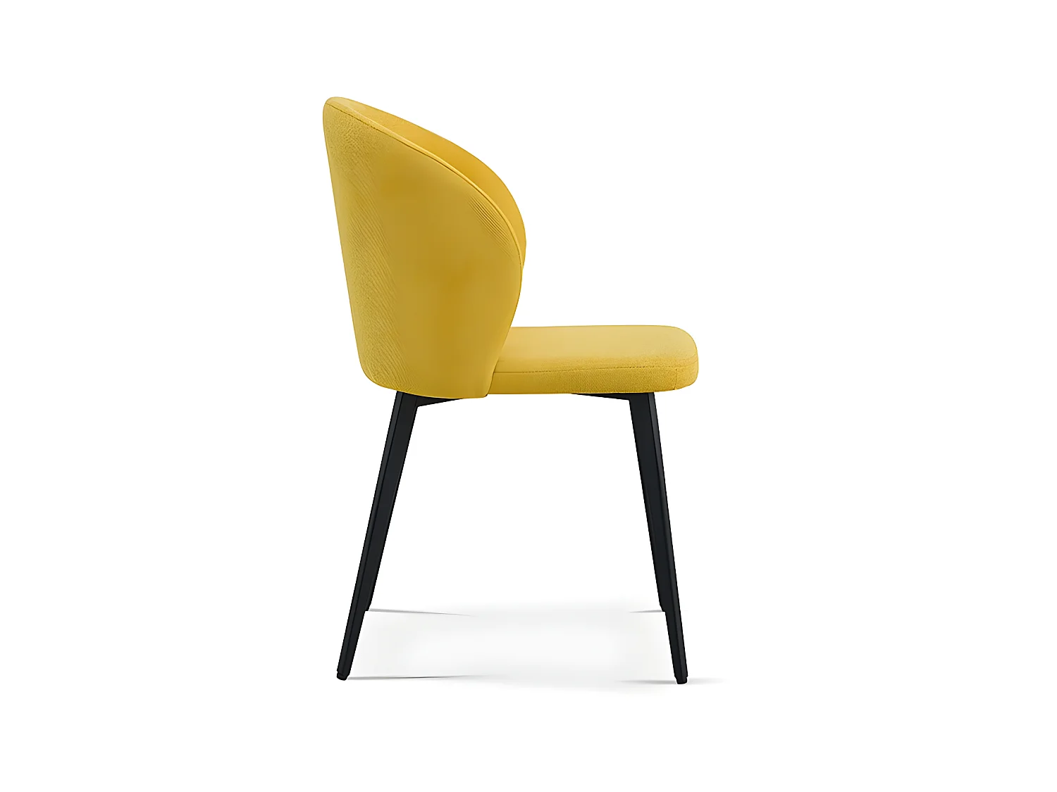 Interiax Chaise de salle à manger Livia tissu jaune