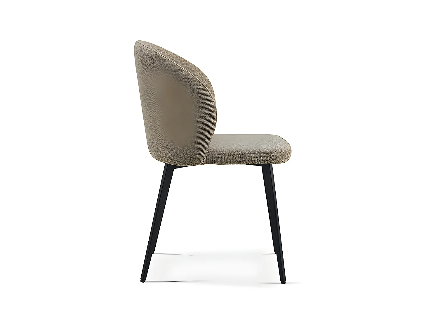 Interiax Chaise de salle à manger Livia tissu sable