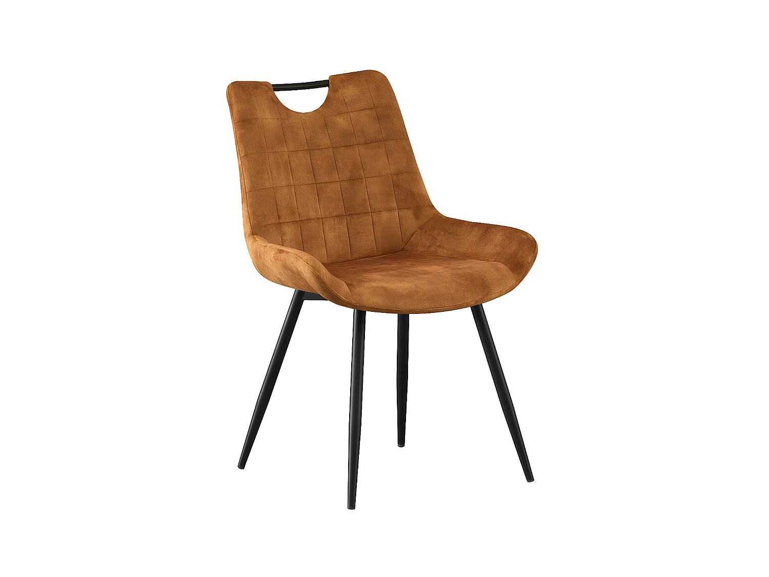 Interiax Chaise de salle à manger Livia tissu rouge