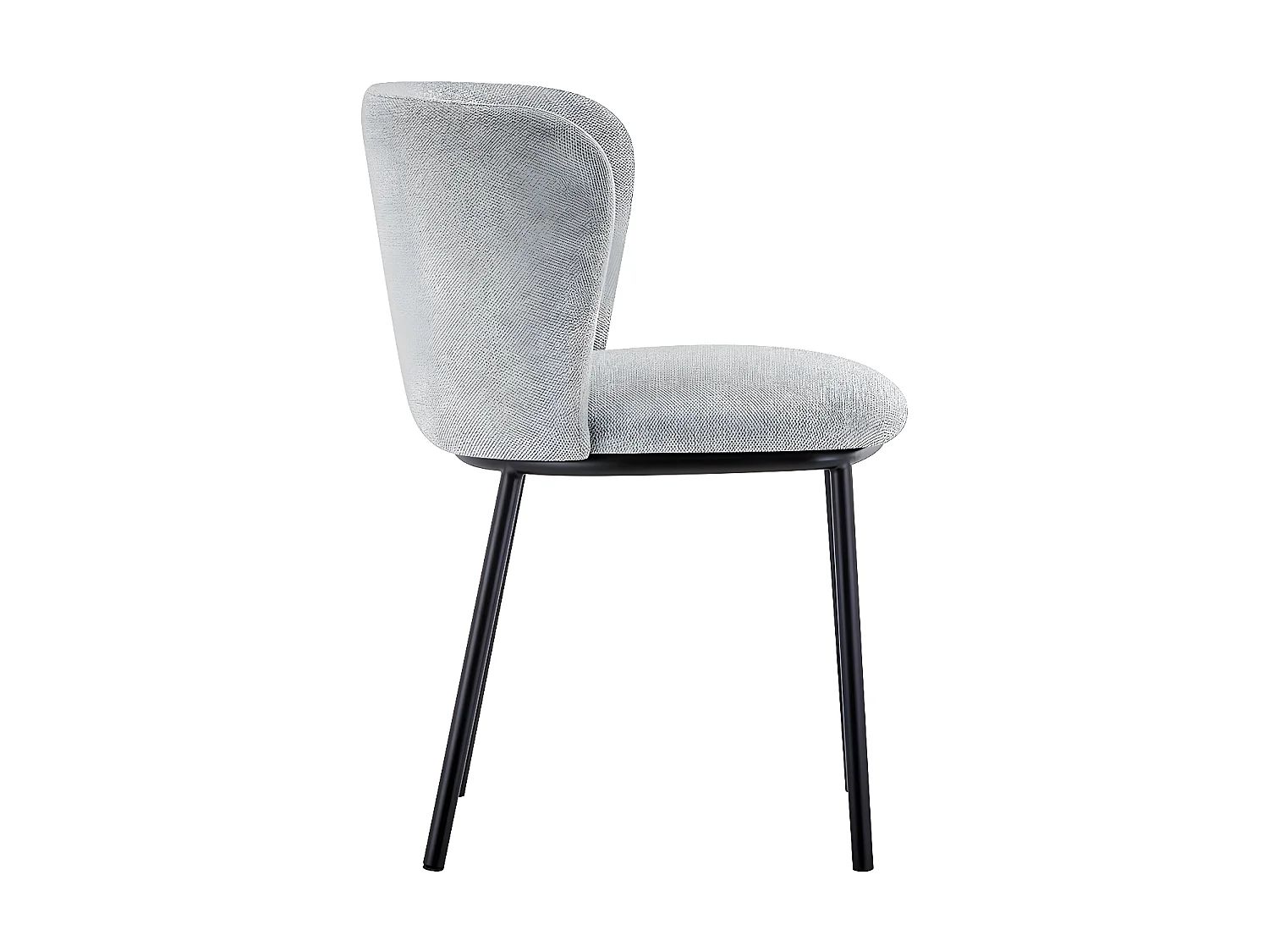 Interiax Eetkamerstoel Yara Stof Lichtgrijs