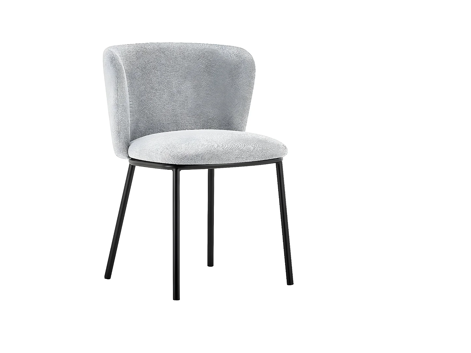 Interiax Chaise de salle à manger Yara tissu gris clair