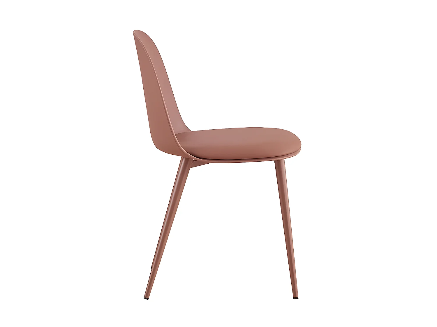 Interiax Eetkamerstoel Fé Zitting PP Kussen PU Terracotta