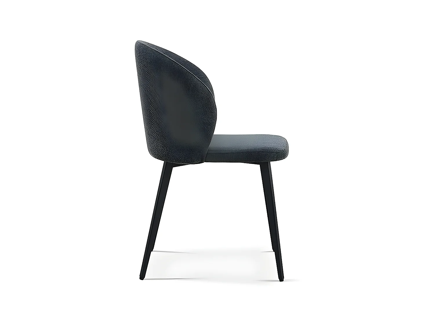 Interiax Chaise de salle à manger Livia tissu gris foncé