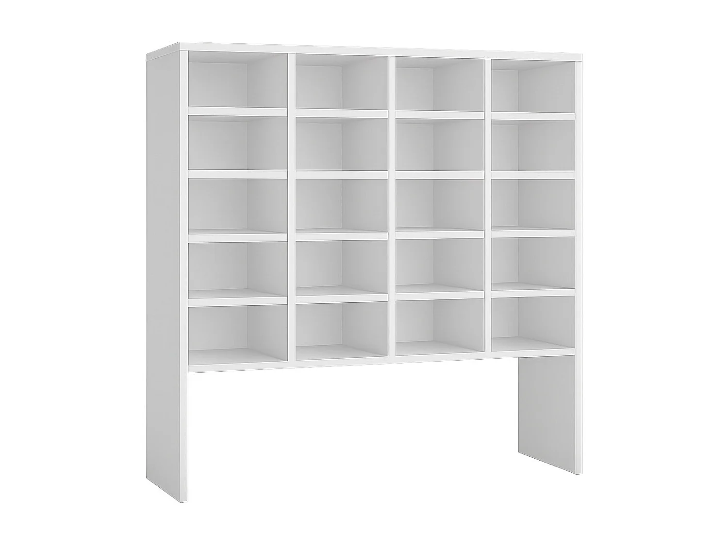 Shoe Shelf Hinsol White H. 99 x W. 92 x D. 33 cm