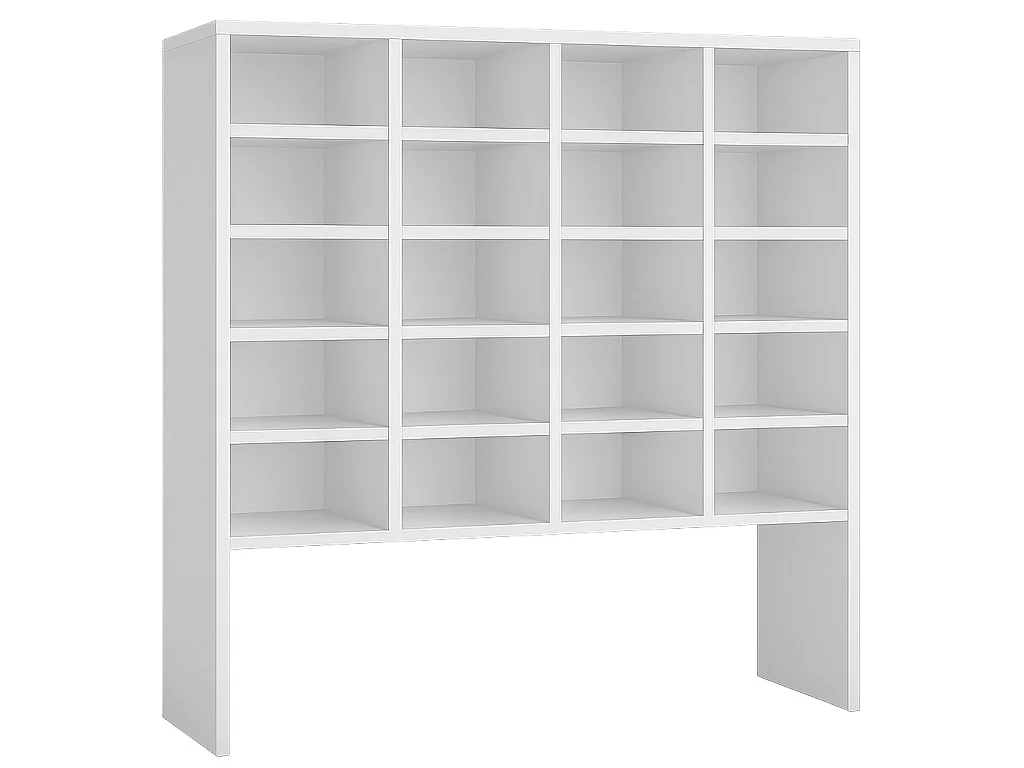 Estante de zapatos de gabinete de zapatos de madera Hinsol XL Blanco
