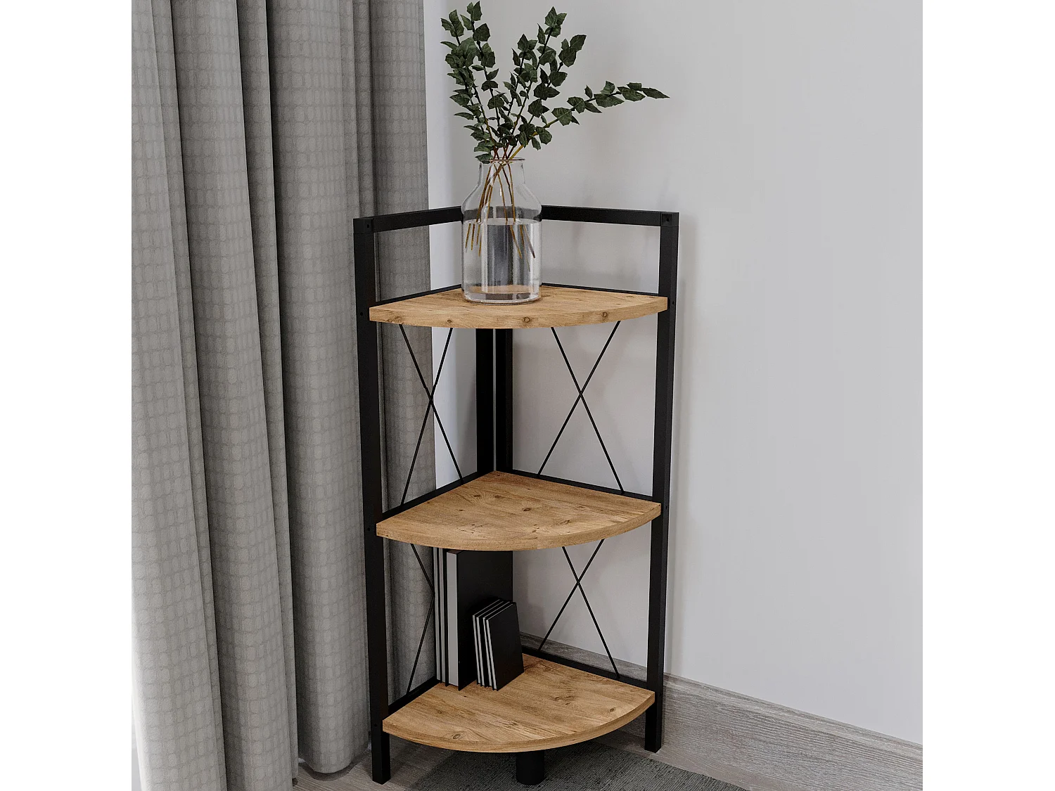 Metal Corner Shelf Books Insasi 2x