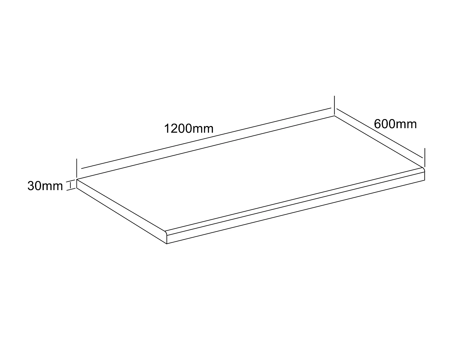 Kitchen furniture Kitchen countertop Fasola Marble Style H. 3 x W. 120 x D. 60 cm
