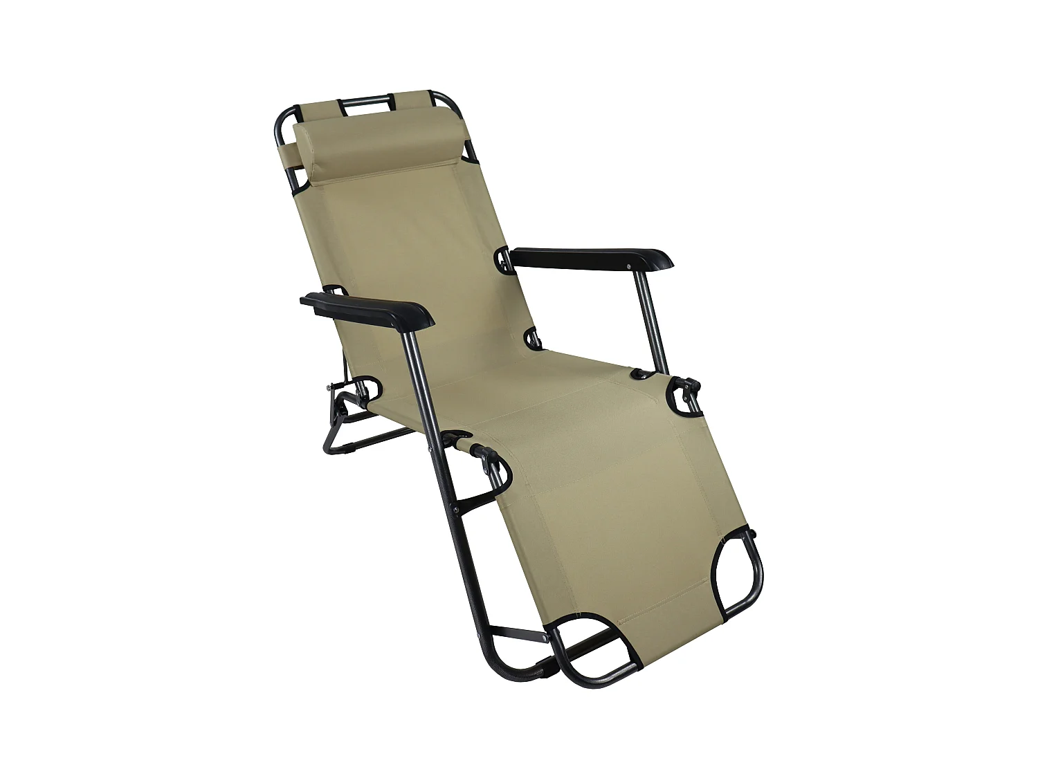 Sun lounger Maltosa Cream L. 153 x H. 27 x W. 60 cm