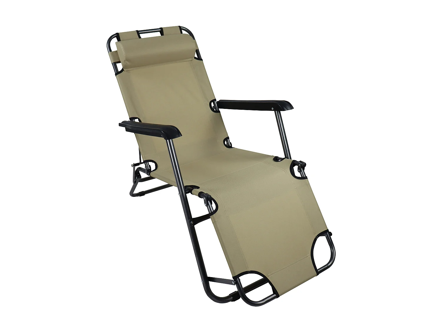 Sun lounger Maltosa Cream L. 153 x H. 27 x W. 60 cm