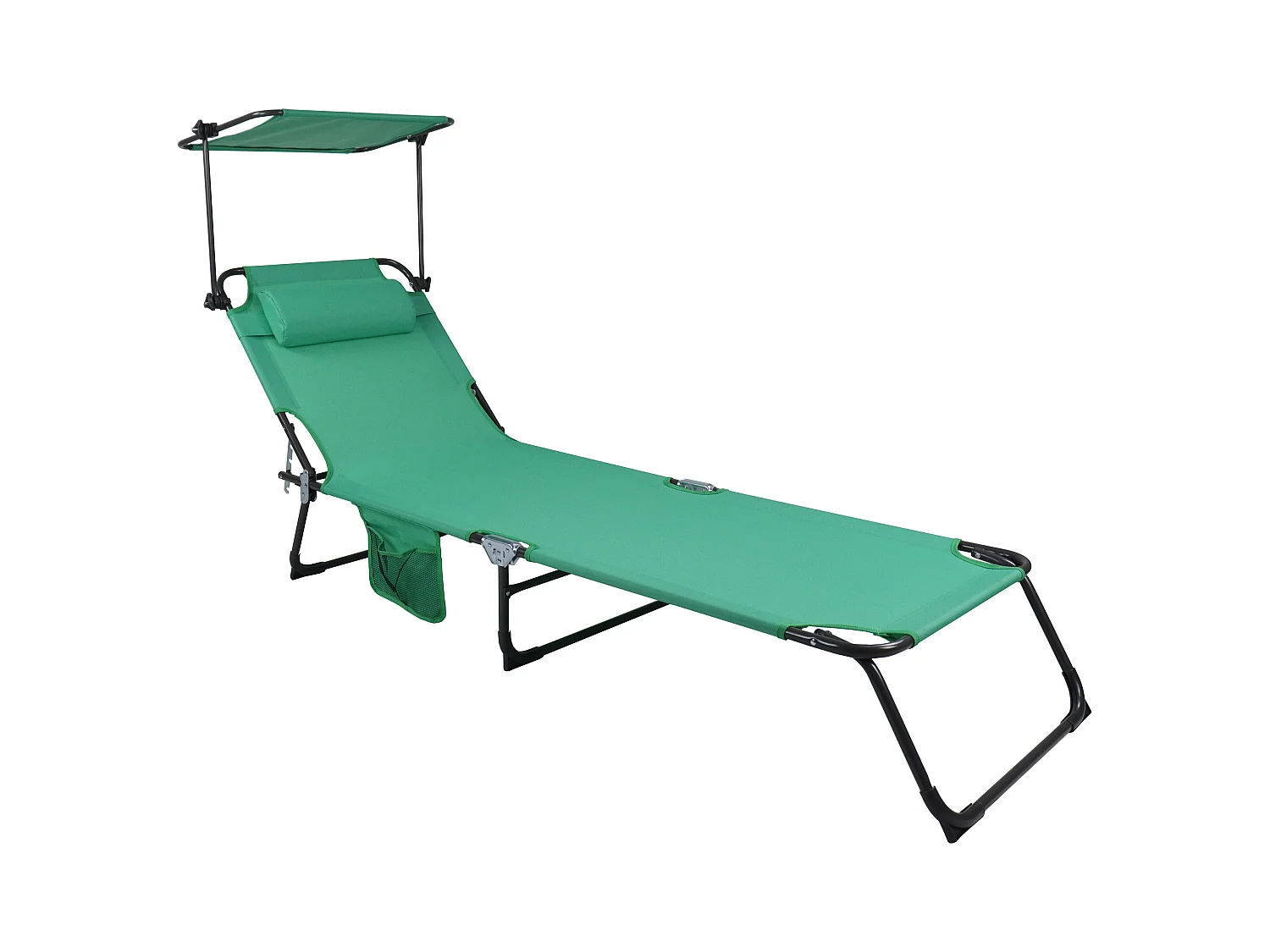 Sun lounger Bindox Green L. 185 x H. 24 x W. 55 cm