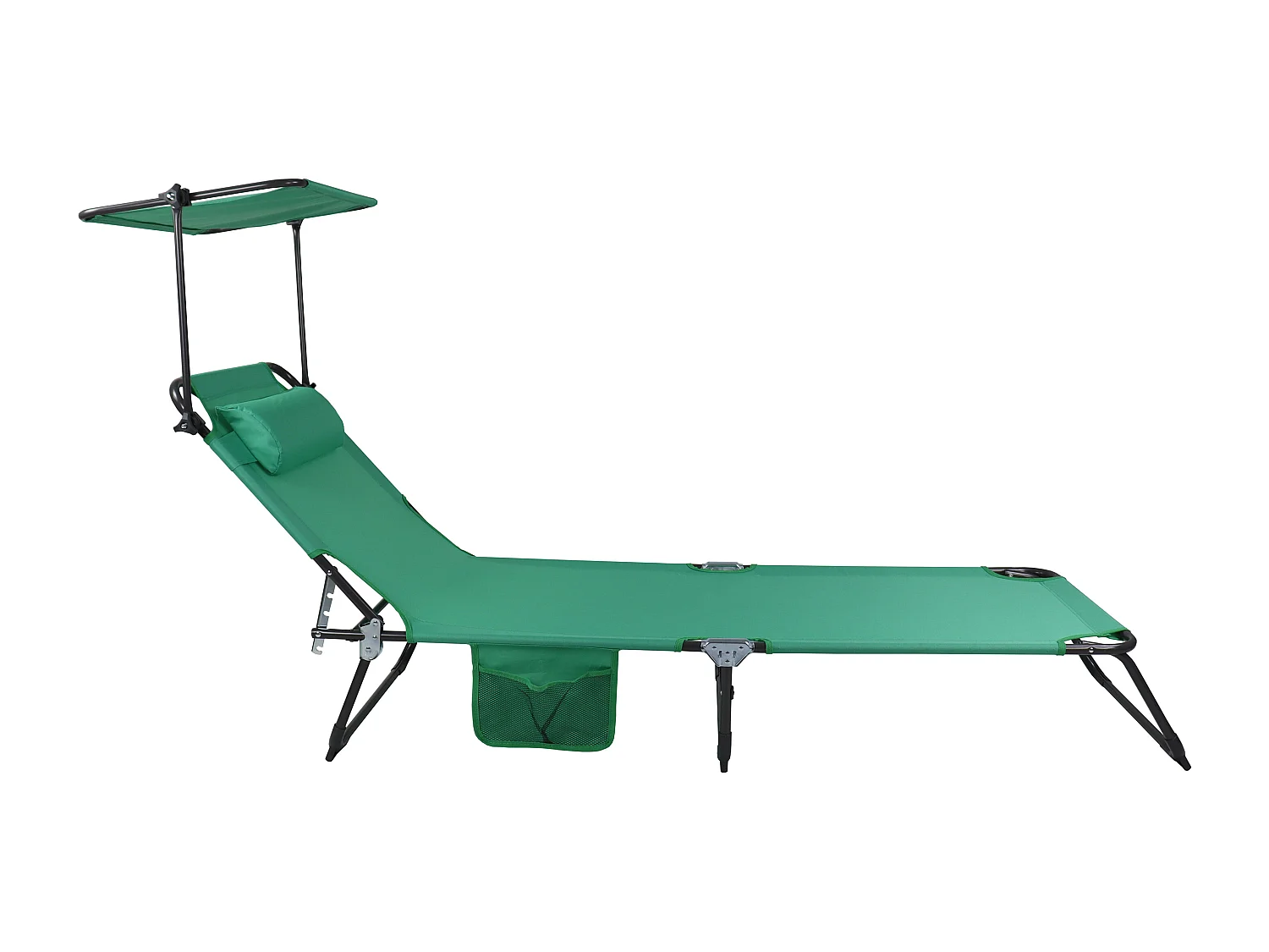 Sun lounger Bindox Green L. 185 x H. 24 x W. 55 cm