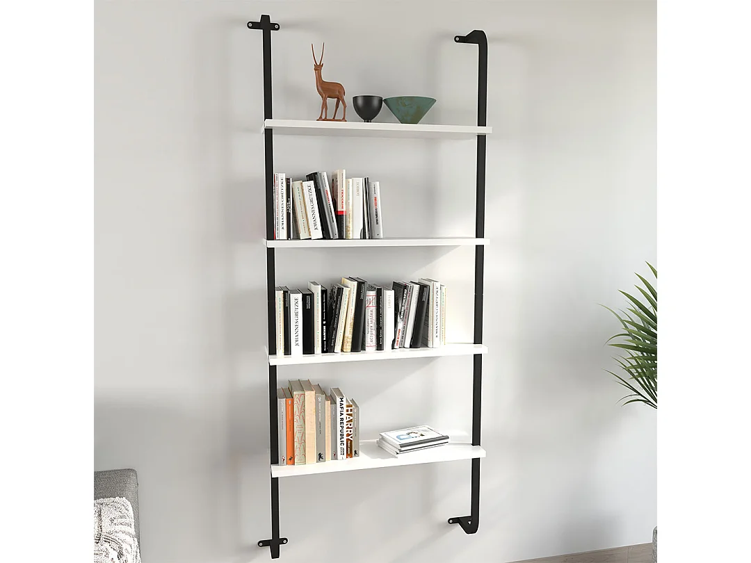 Wall Rack Insasi White H. 150 x W. 64 x D. 20 cm