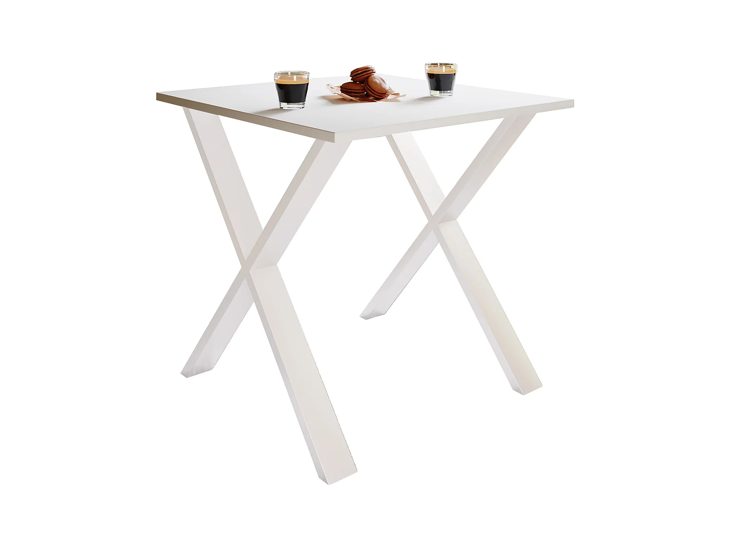 Dining table Xona White / White H. 76 x W. 80 x D. 50 cm