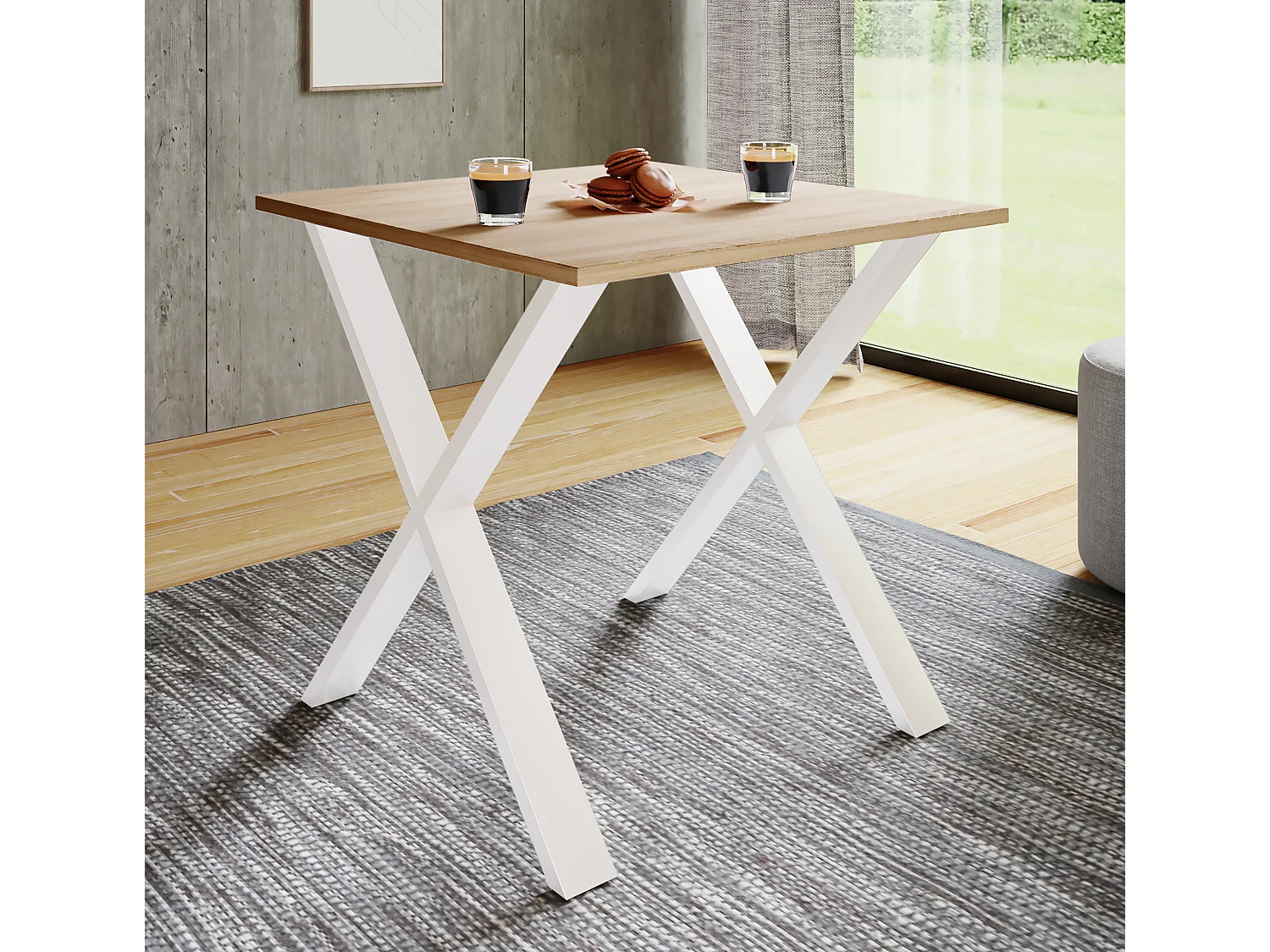 Premium Holz Esstisch Küchentisch Xona X 80x50