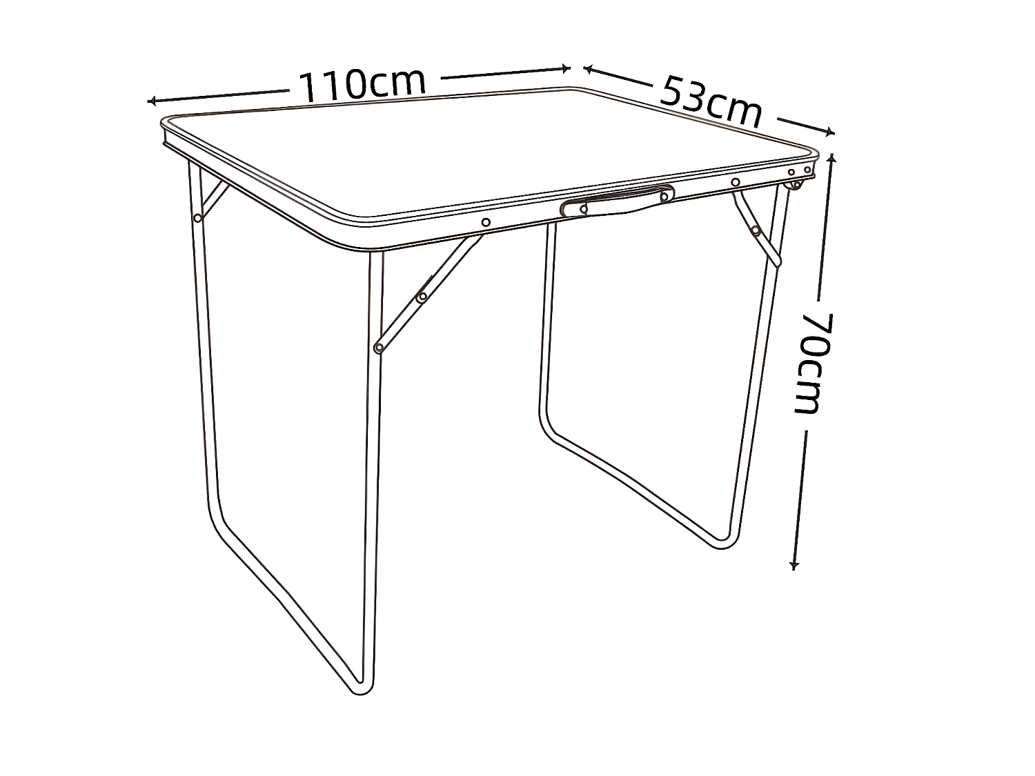 Campingtisch Gartentisch klappbar Galdas 110x53