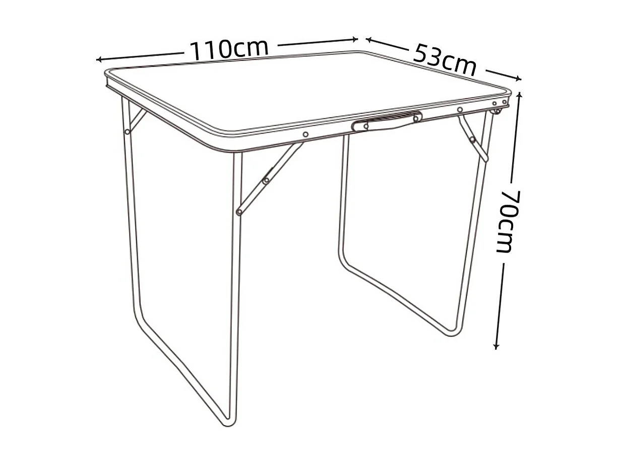 Garden table Galdas White H. 70 x W. 110 x D. 53 cm