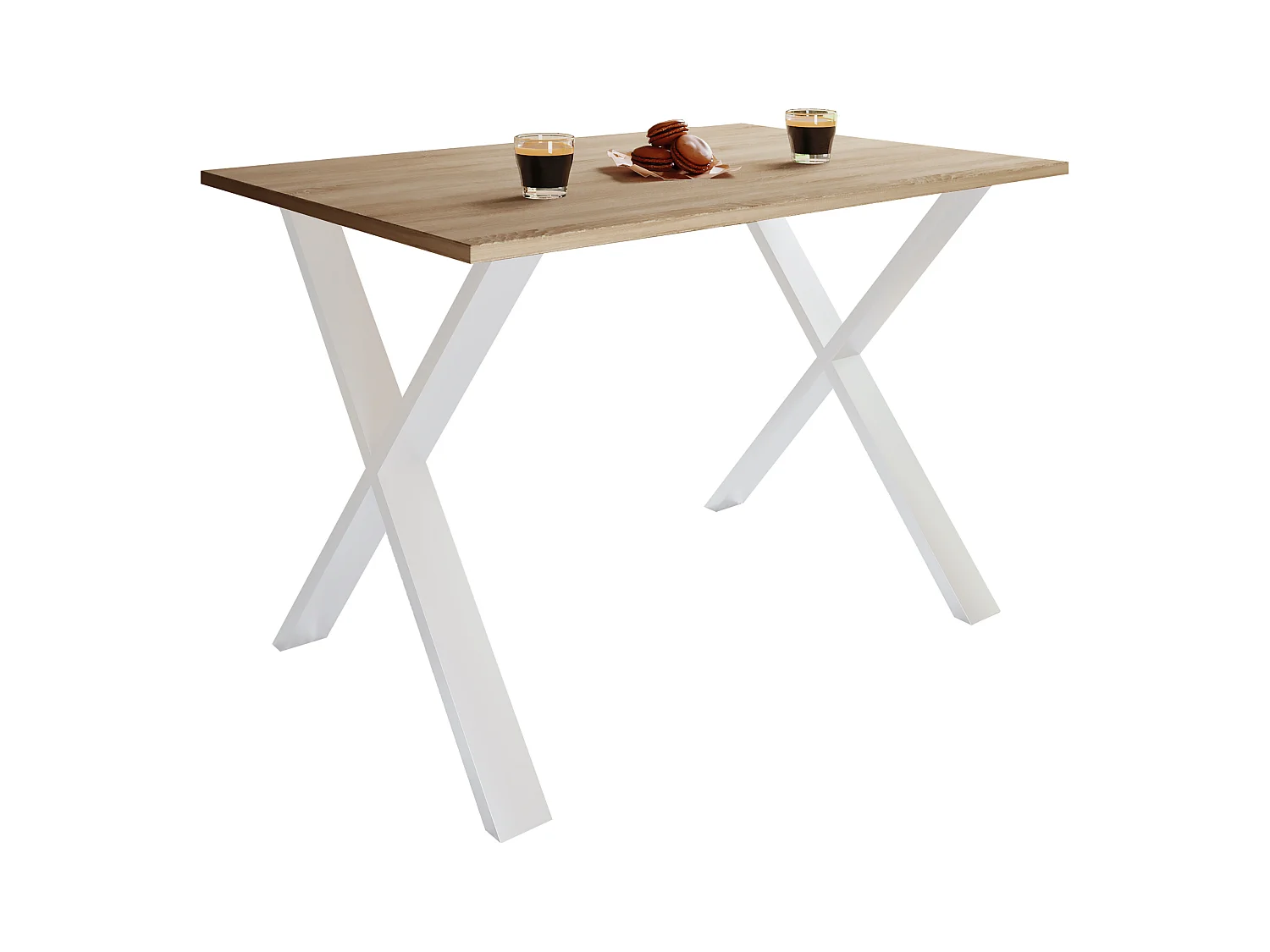 Dining table Xona White / Sonoma oak H. 76 x W. 110 x D. 50 cm