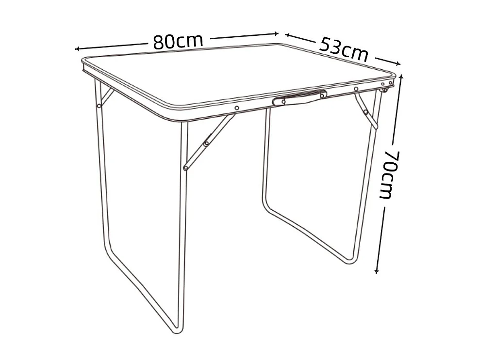 Campingtafel tuintafel opvouwbaar 80x53