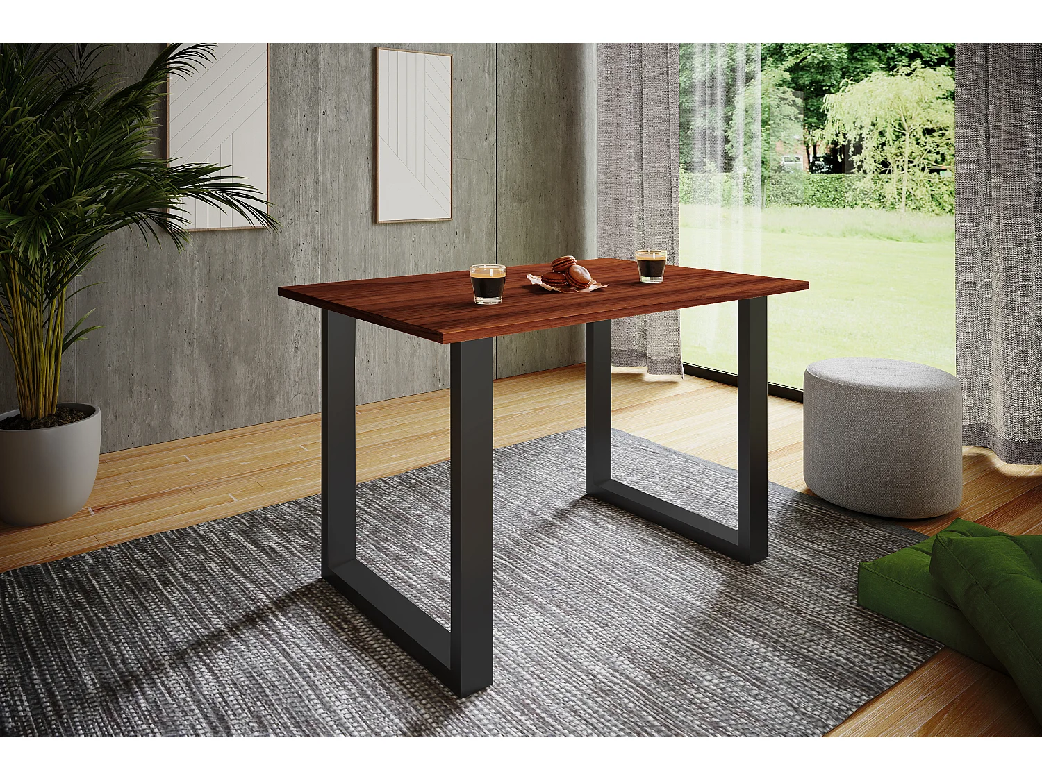 Premium Holz Esstisch Xona U Schwarz