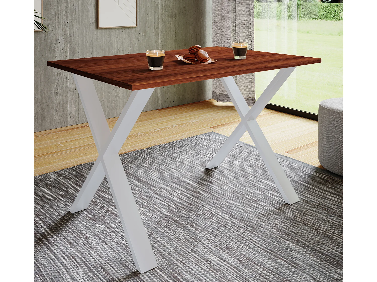 Premium Holz Esstisch Tisch Xona X Weiß