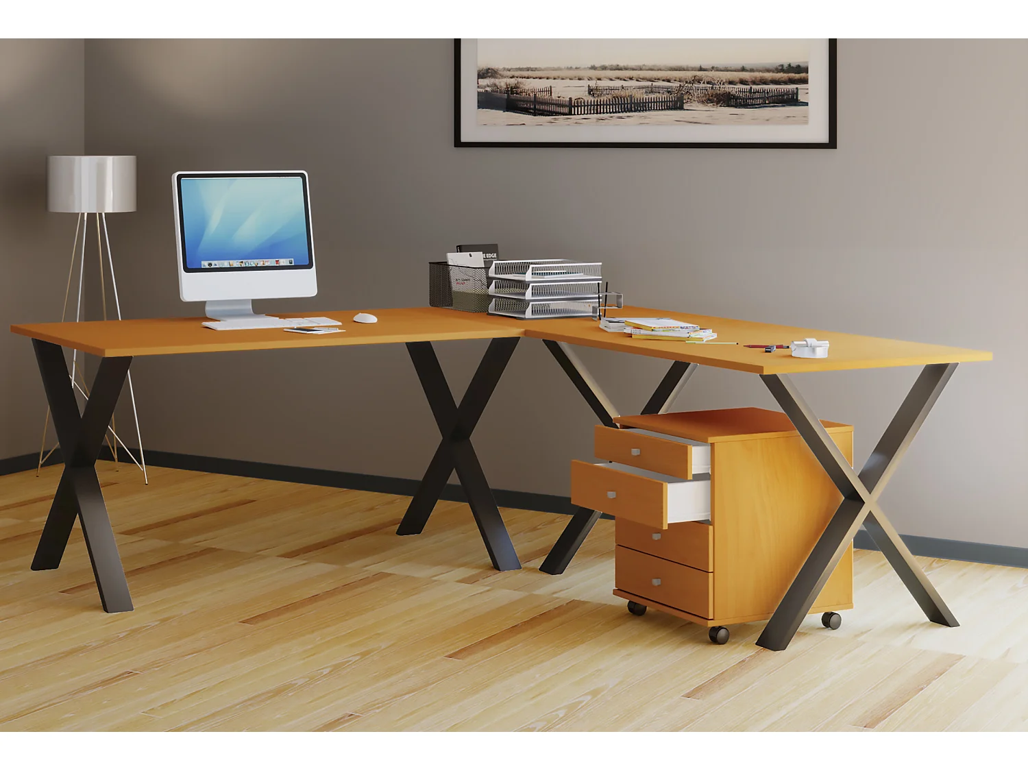 X Bureauhoekbureau 190x130x50