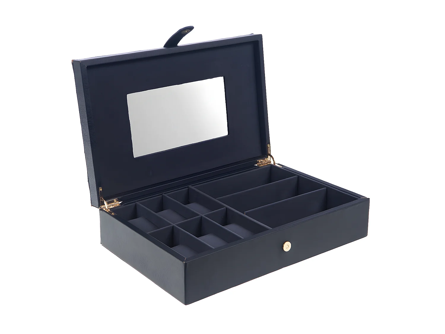 Coffret de rangement 6 montres bleu