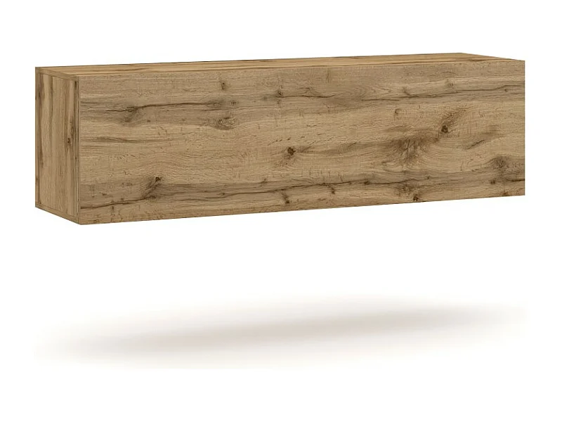 Meuble TV suspendu collection NEVER chêne wotan de 140cm