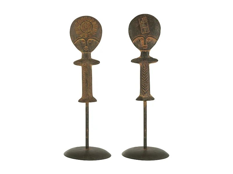 Lot de 2 statuettes Carlinvolle en Résine