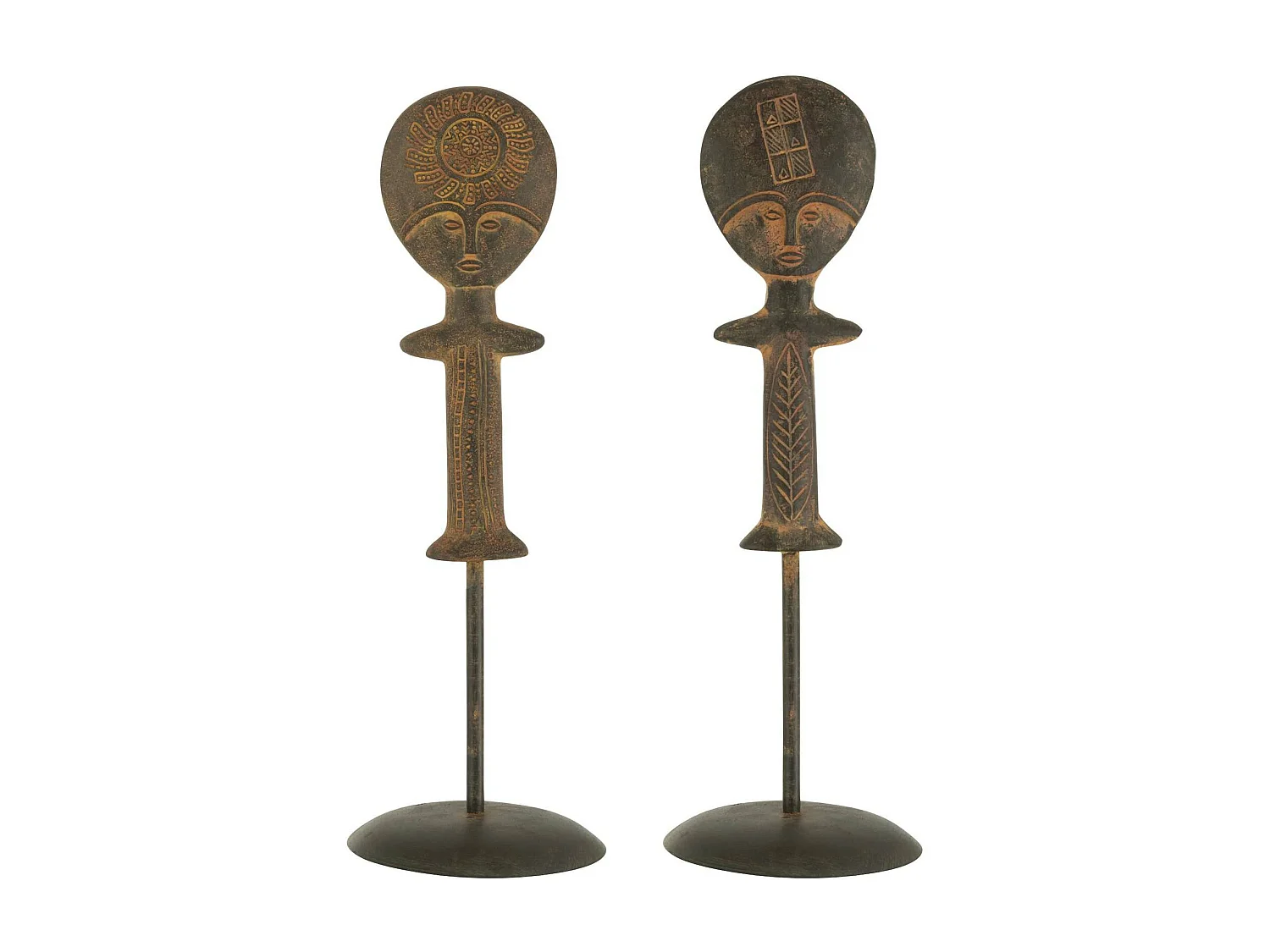 Lot de 2 statuettes Carlinvolle en Résine