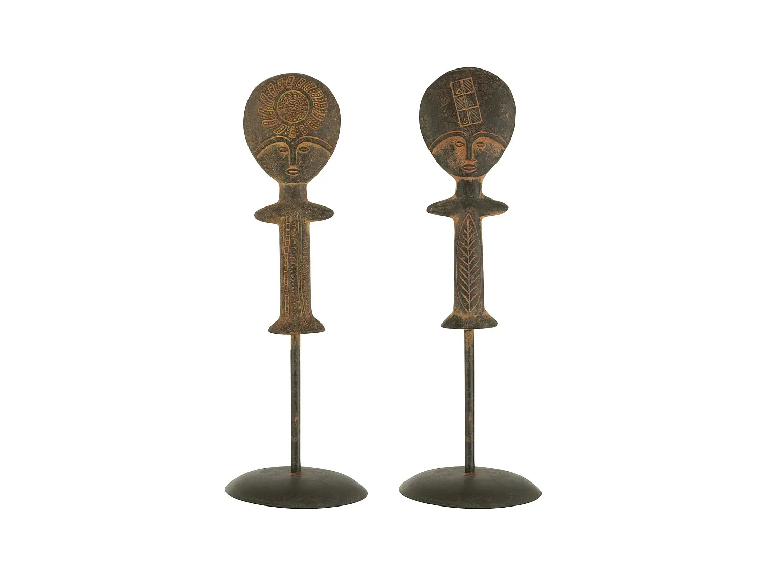 Lot de 2 statuettes Carlinvolle en Résine