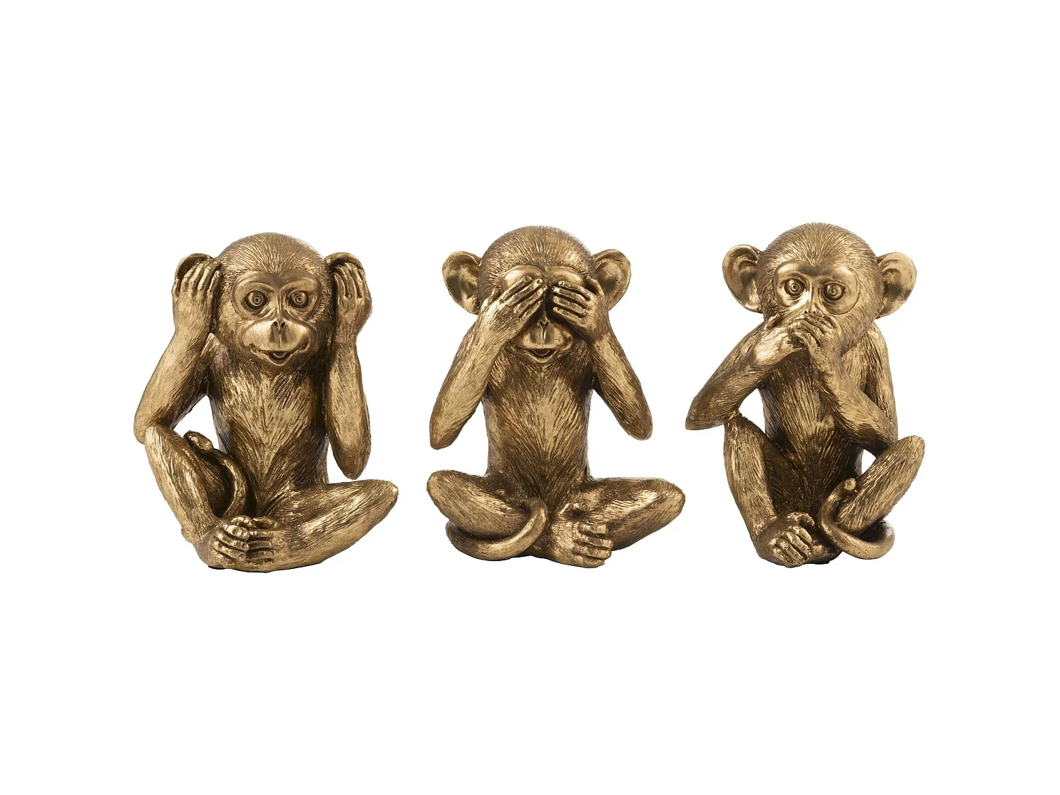 Lot de 3 singes Bryant en Résine