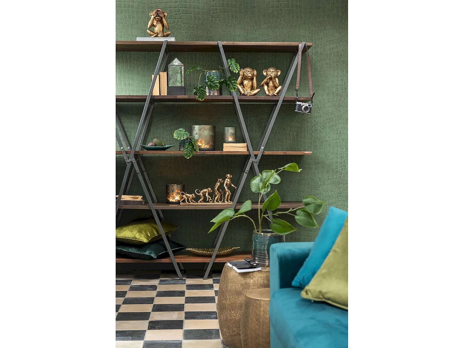 Lot de 3 singes Bryant en Résine