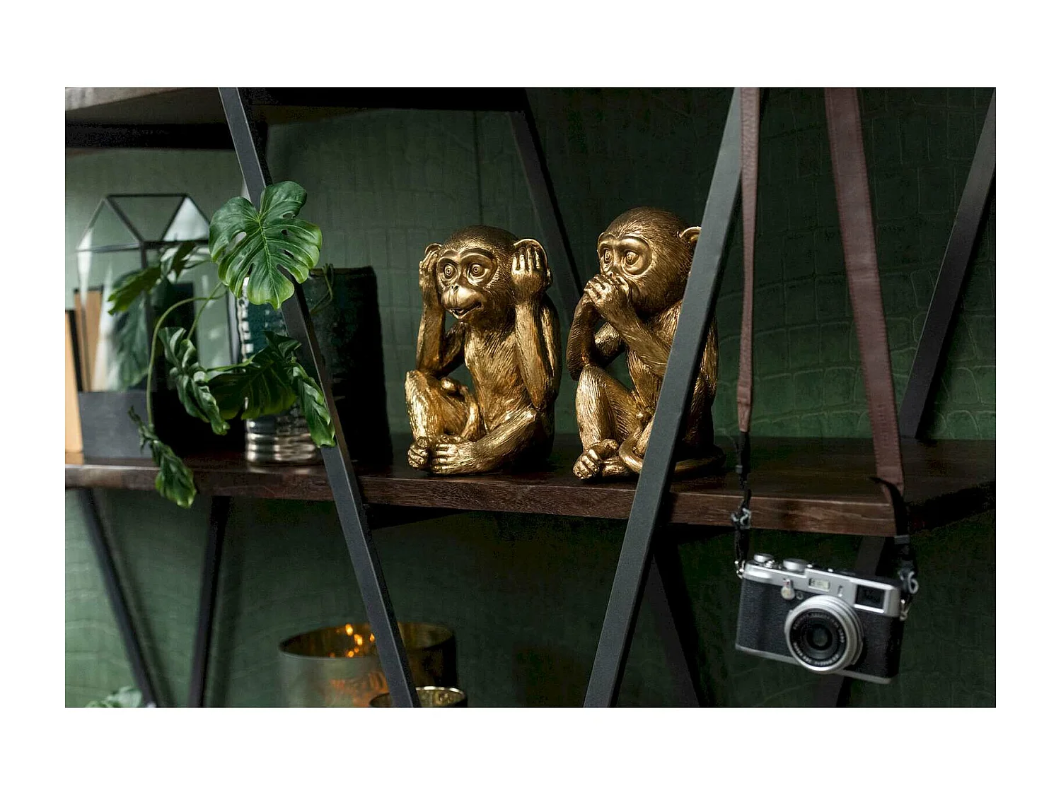 Lot de 3 singes Bryant en Résine