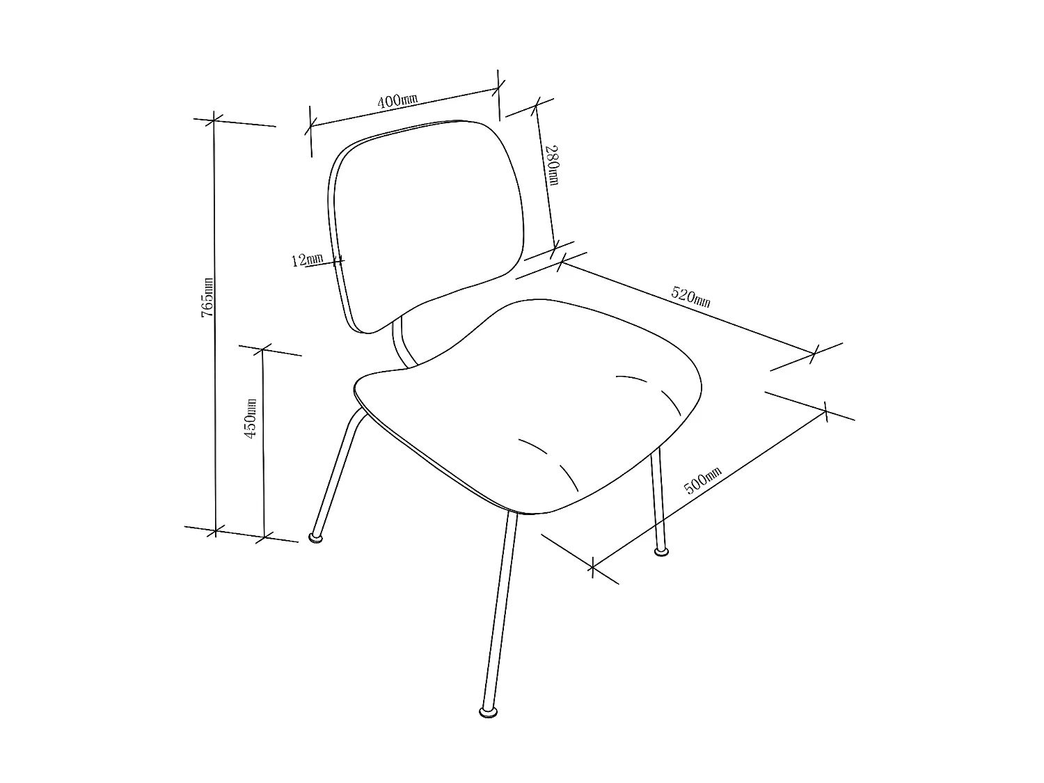 Chaise Jules en bois
