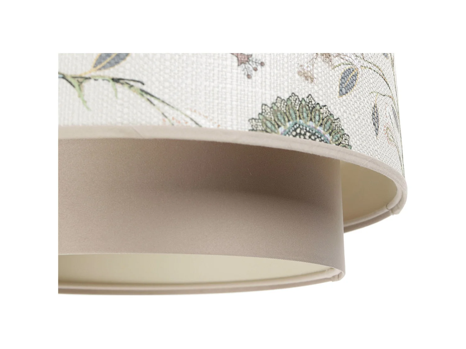 Suspension Extérieur à motifs fleuri, intérieur crème