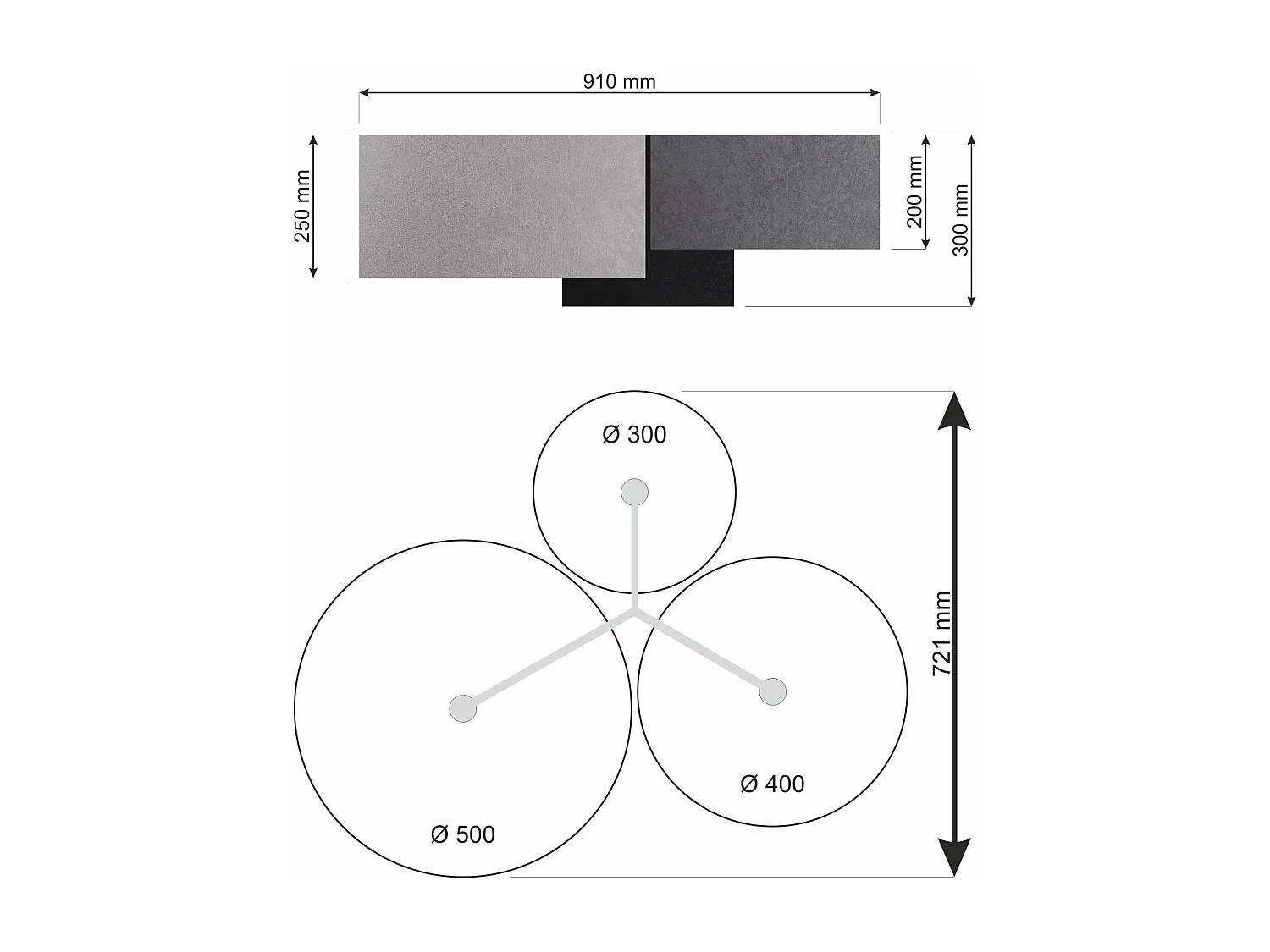 Plafonnier trio 080-062