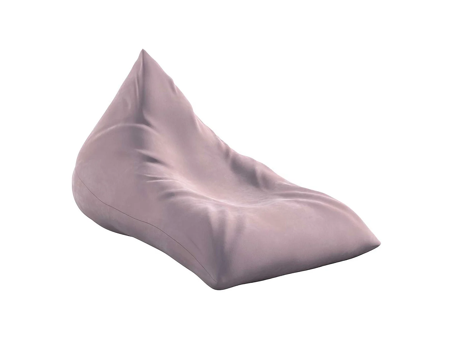 Pouf poire allongée en velours