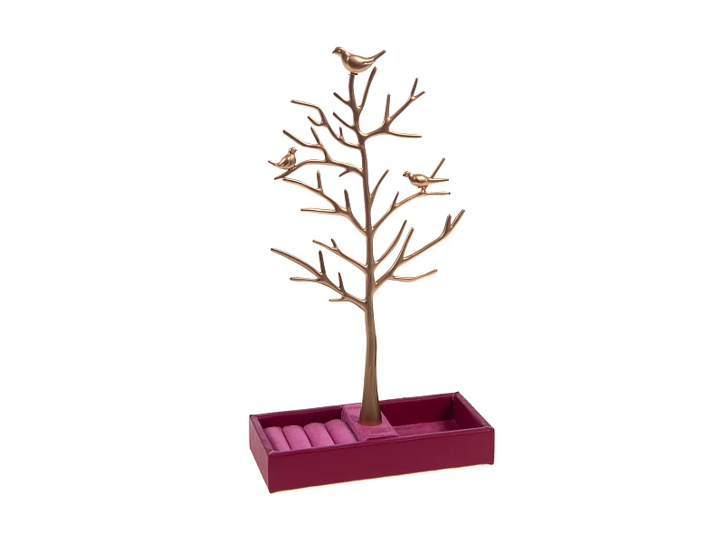 Porte bijoux Arbre de vie Fuchsia