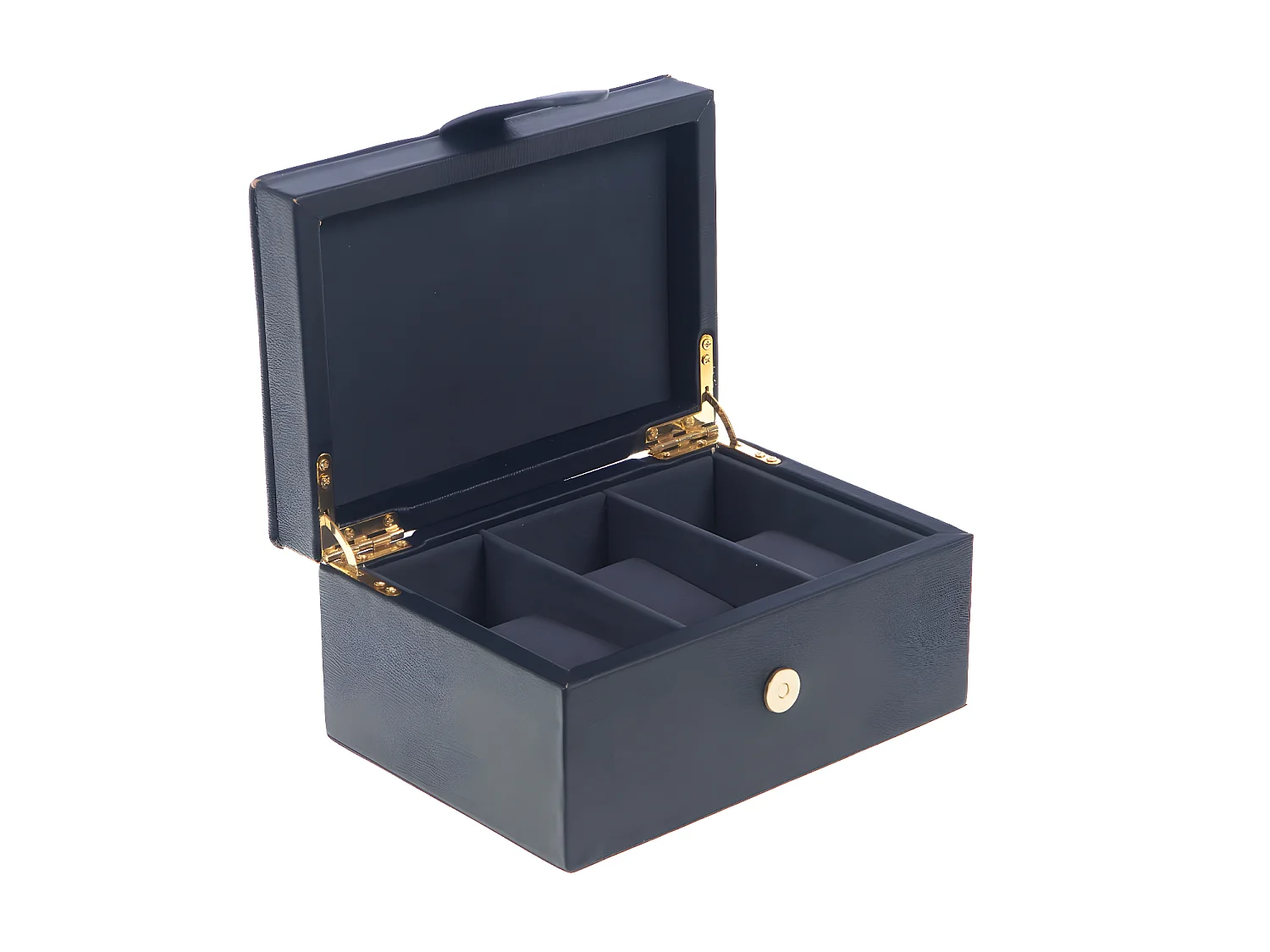 Coffret de rangement 3 montres bleu