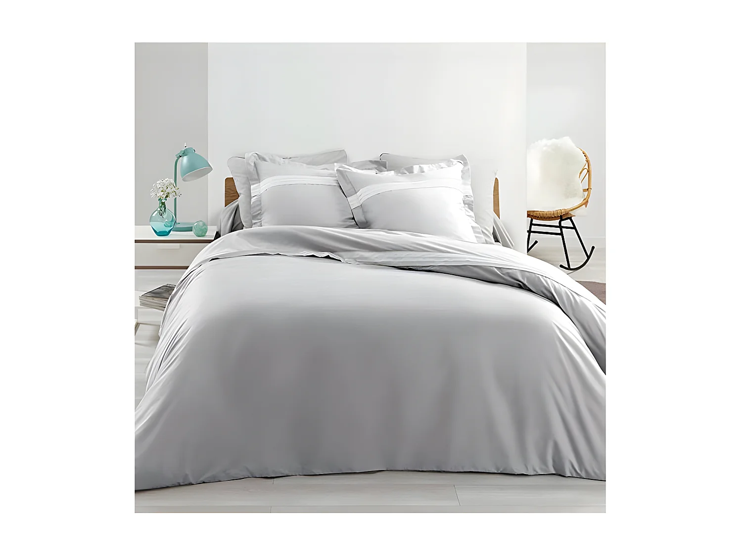 Housse de couette Percale - Astoria Gris
