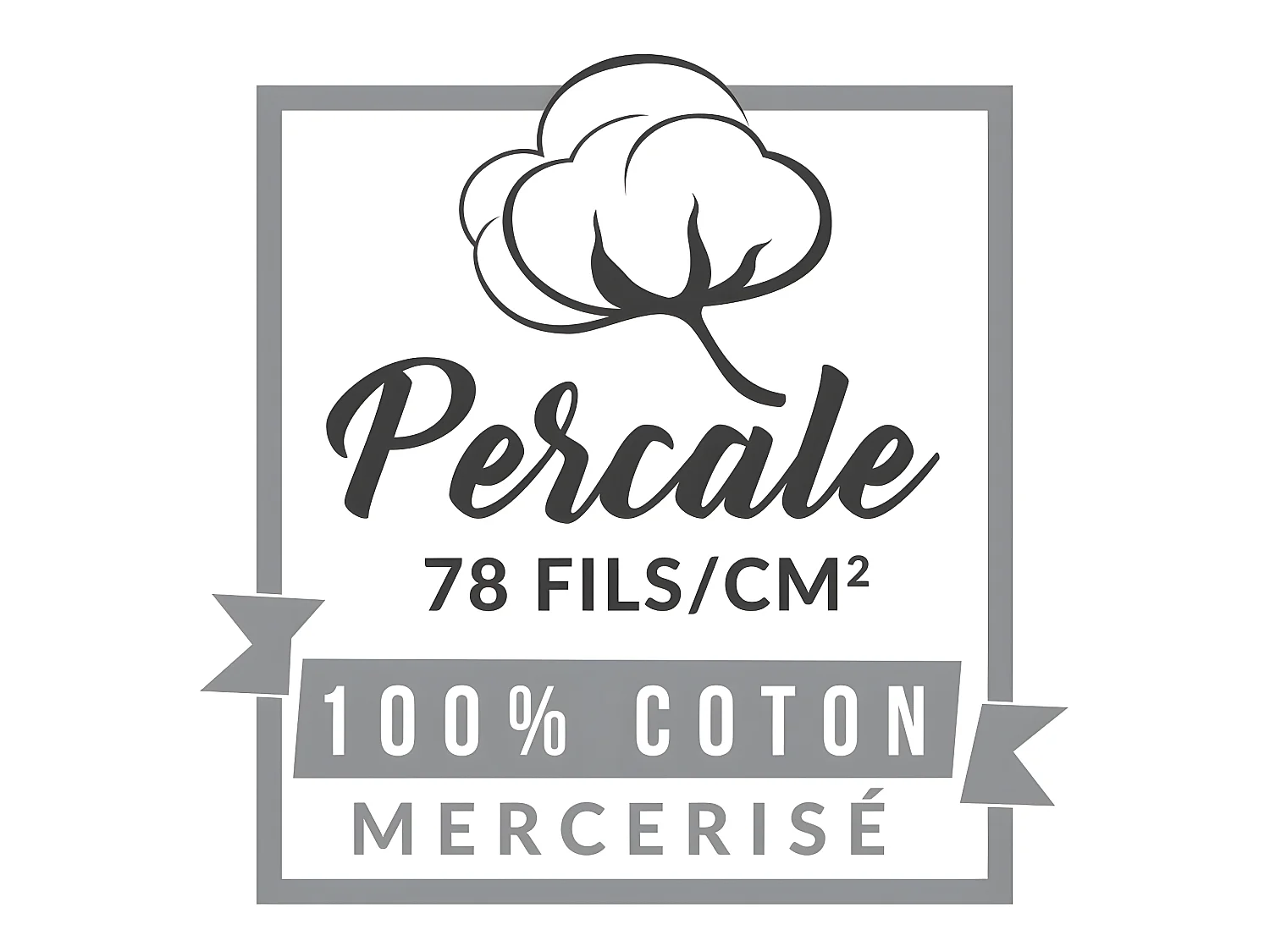 Housse de couette Percale - Astoria Gris