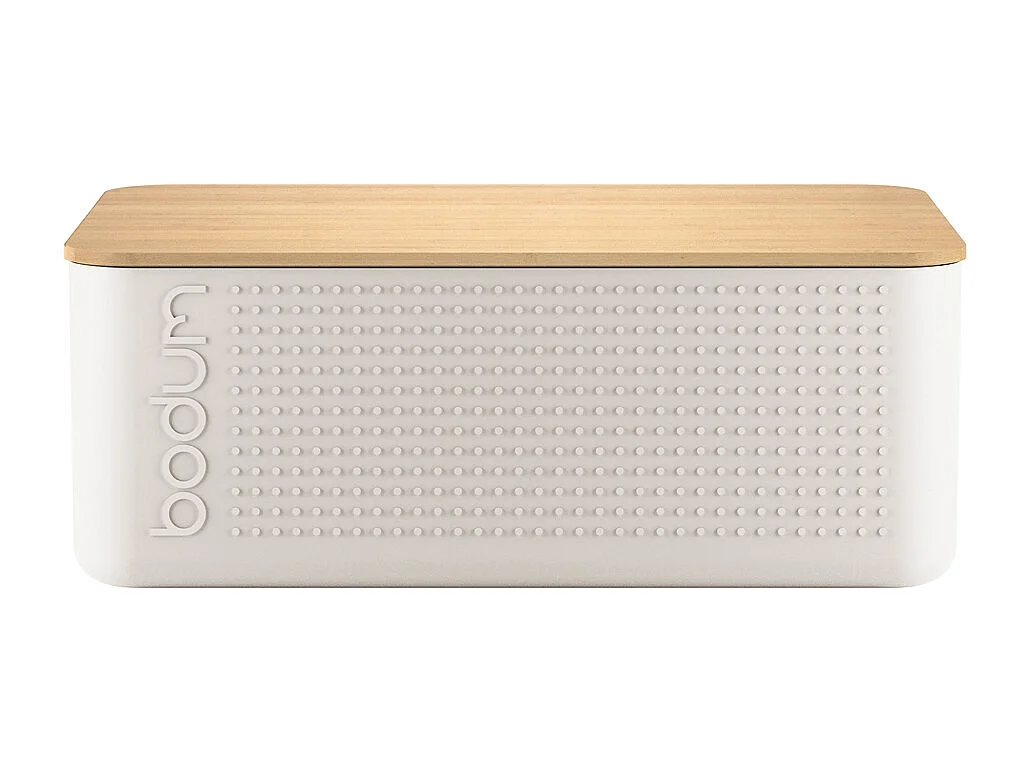 Boîte à pain avec couvercle 37 cm en bambou blanc