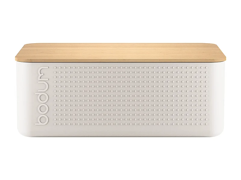 Boîte à pain avec couvercle 37 cm en bambou blanc