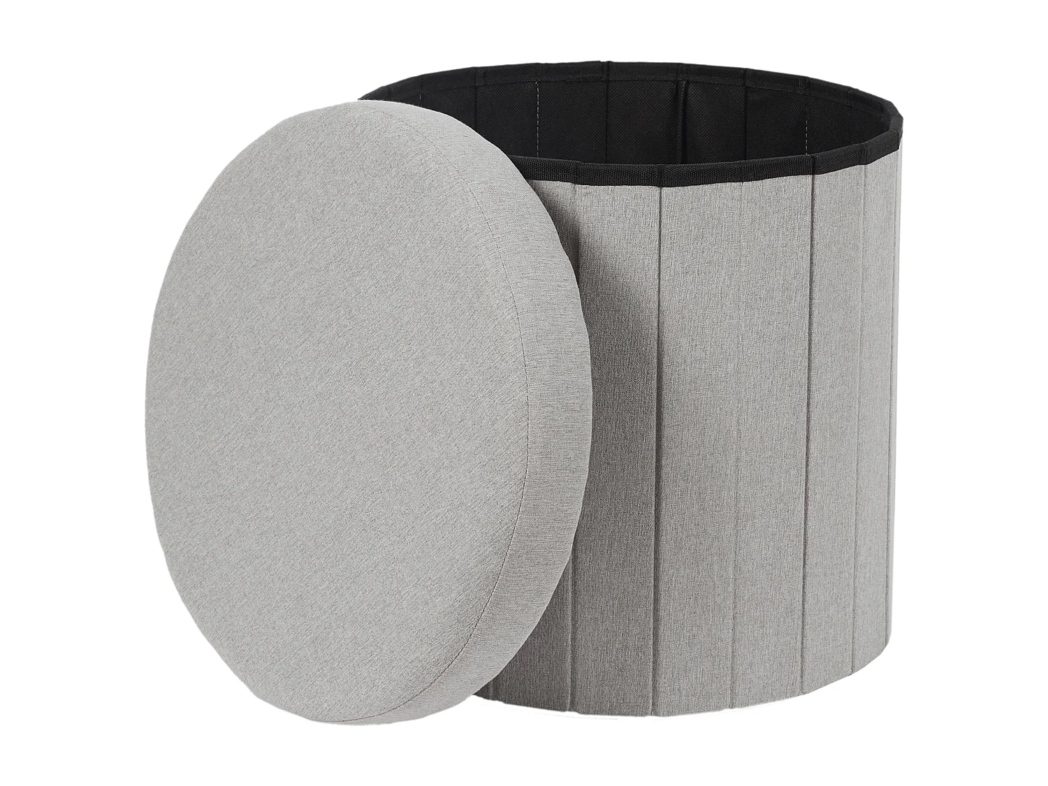 Coffre Pouf Pliable Gris Pills Gris