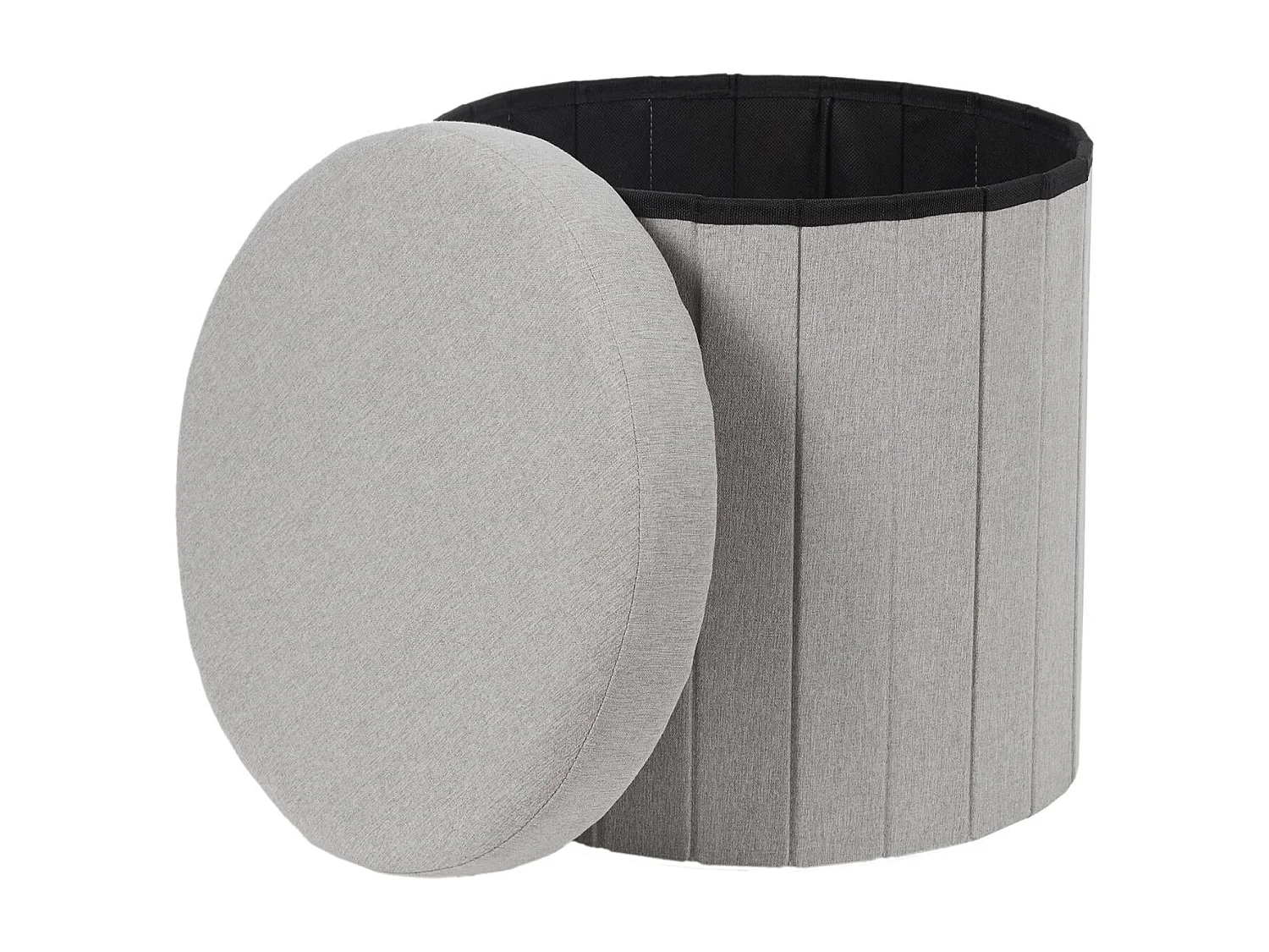 Coffre Pouf Pliable Gris Pills Gris