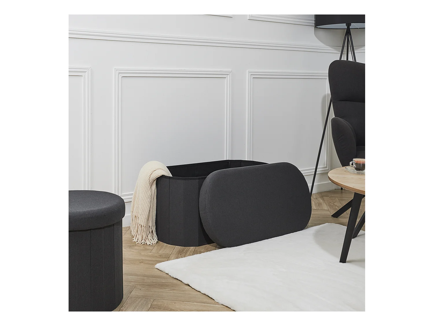 Coffre Banc Pliable Noir Pills Noir