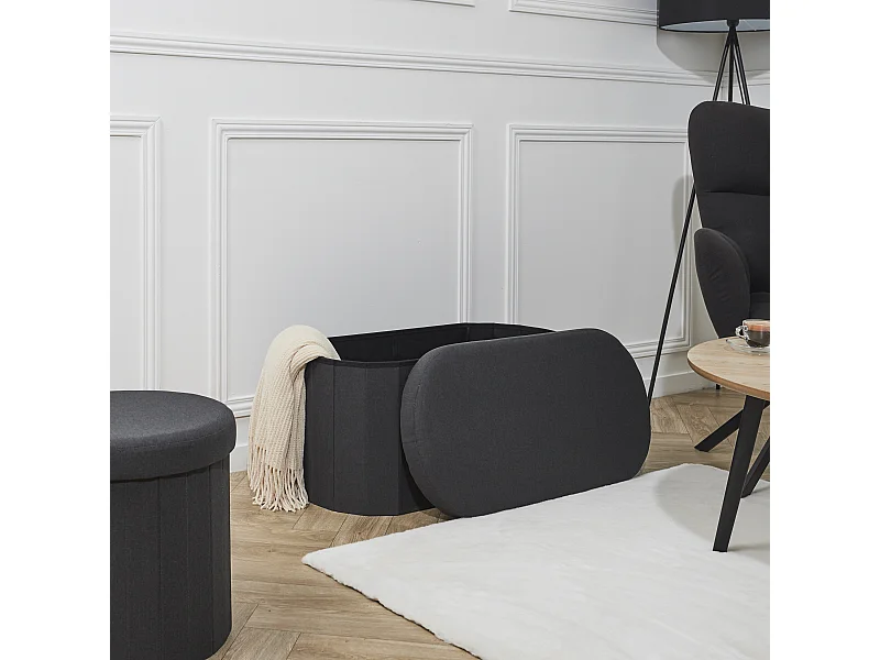 Coffre Banc Pliable Noir Pills Noir