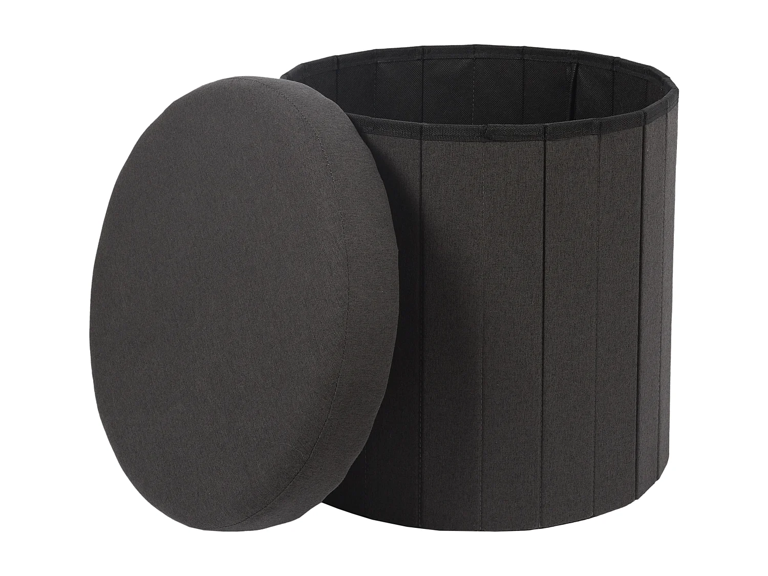 Coffre Pouf Pliable Noir Pills Noir