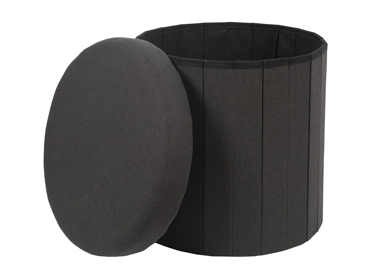 Coffre Pouf Pliable Noir Pills Noir