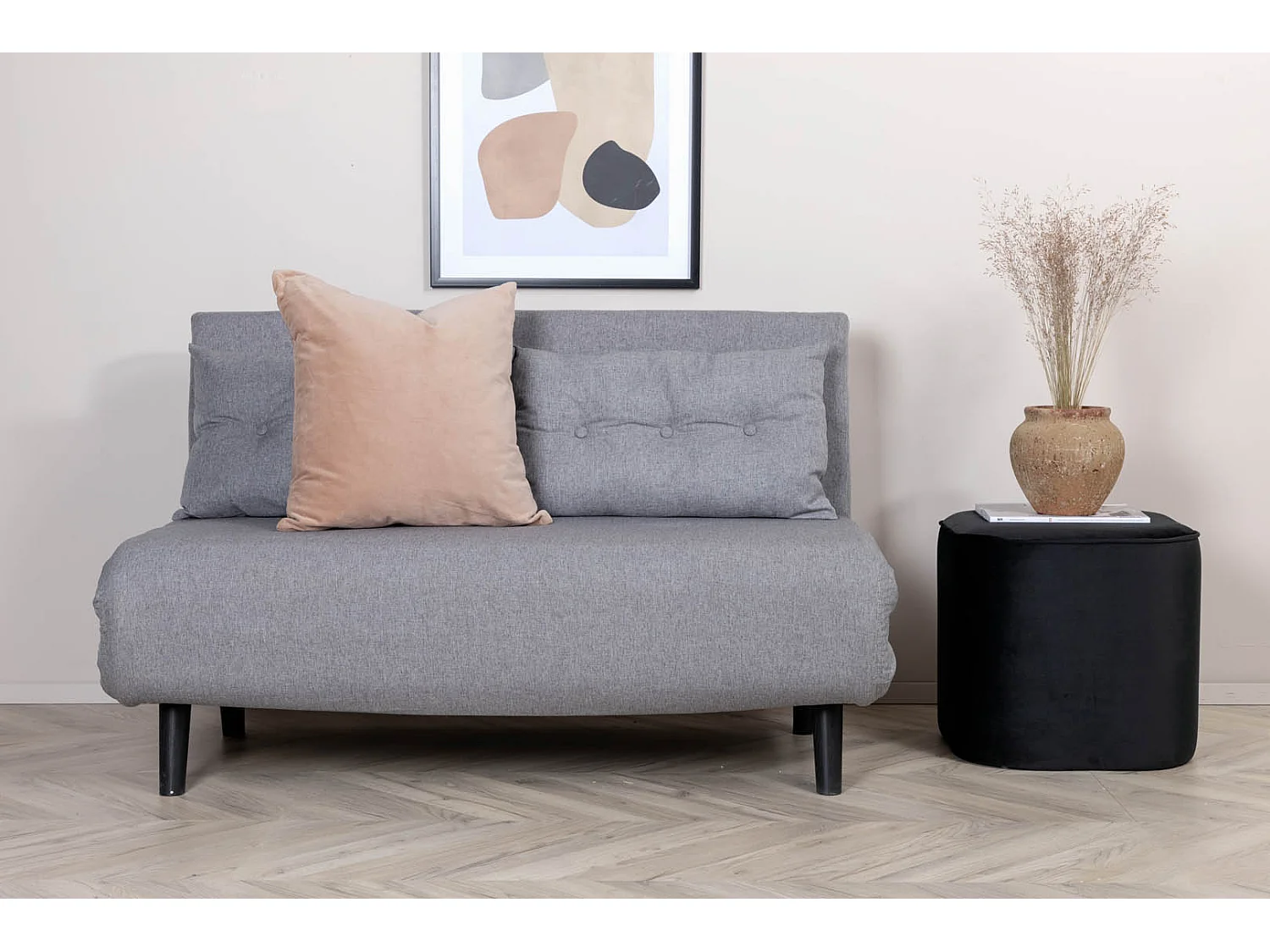 Vicky slaapbank grijs.